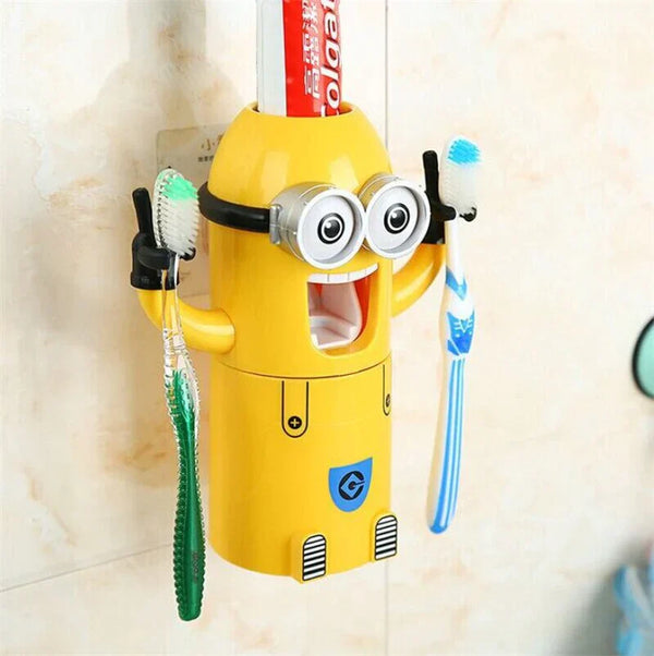 1+1 CADOU Dozator pentru Pasta de dinti, 3 in 1, in forma de Minion