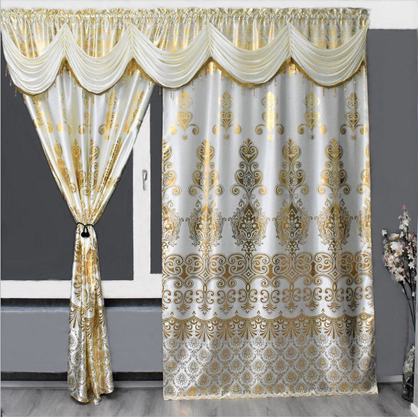 Set 2 draperii Jacquard, 300 x 250, Crem