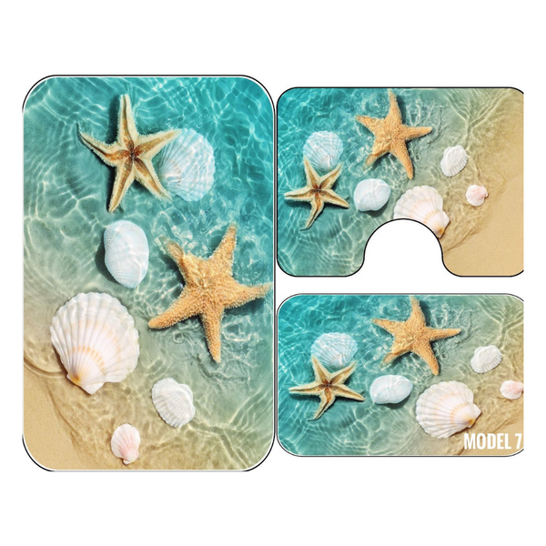 Set 3 covorase antiderapante de baie, diferite modele