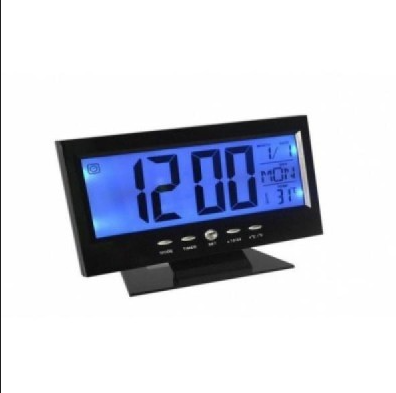 Ceas digital cu senzor acustic, display LCD temperatura si ora